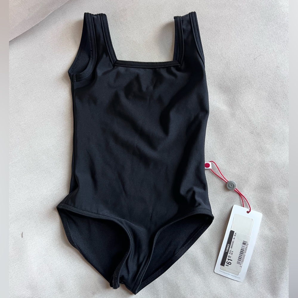 Child size 8 black Yumiko leotard. New with tags.